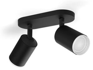 Philips - LED RGBW Stmievateľné bodové svietidlo Hue FUGATO 2xGU10/4,2W/230V čierna