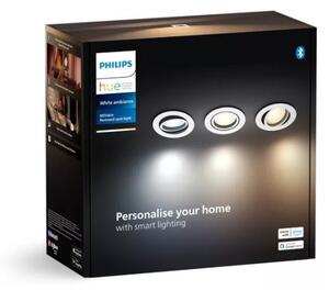 Philips-SADA 3xLED Stmievateľné podhľadové svietidlo Hue MILLISKIN 1xGU10/4,2W/230