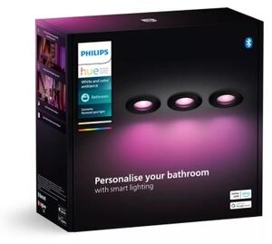 Philips-SADA 3x LED RGBW Stmievateľné kúpeľňové sv. Hue XAMENTO 1xGU10/4,2W IP44