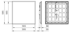 Philips - LED Podhľadový panel LED/34W/230V 4000K UGR<22 IP40