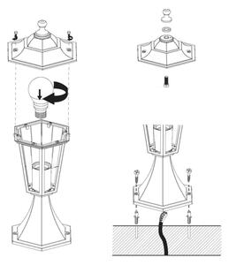 EGLO 22472 - Vonkajšia lampa LATERNA 4 1xE27/60W čierna IP44