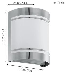 EGLO 30191 - vonkajšie nástenné svietidlo CERNO 1xE27/40W
