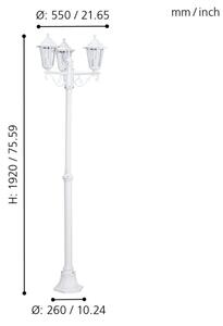 EGLO 22996 - Vonkajšia lampa LATERNA 5 3xE27/60W/230V IP44