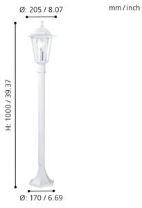 EGLO 22995 - Vonkajšie svietidlo LATERNA 5 1xE27/60W