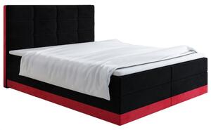 Čalúnená posteľ 160x200 LILLIANA 1 - čierna / červená