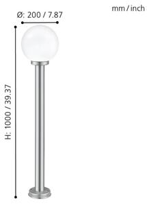 EGLO 30207 - Vonkajšia lampa NISIA 1xE27/60W