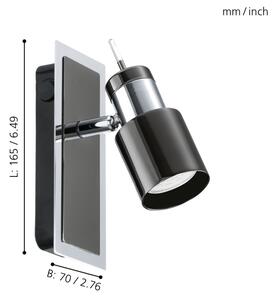Eglo 30832 - LED bodové svietidlo DAVIDA 1 1xGU10/5W/230V čierna