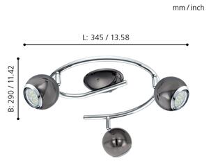 EGLO 31007 - LED Bodové svietidlo BIMEDA 3xGU10/3W LED