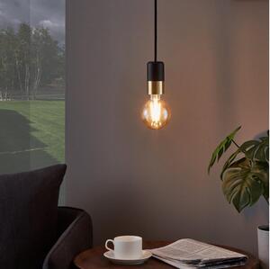 Eglo 31075 - Luster na lanku CALARI 1xE27/40W/230V čierna/zlatá