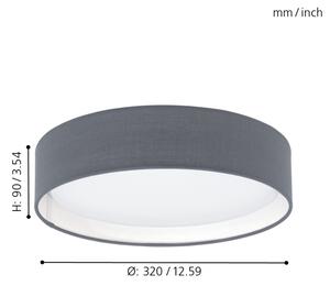 Eglo 31592 - LED stropné svietidlo PASTERI 1xLED/12W/230V