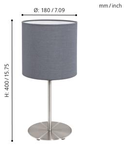 Eglo 31596 - Stolná lampa PASTERI 1xE27/60W/230V
