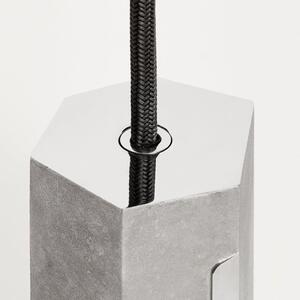 Sivé stmievateľné závesné svietidlo ø 6 cm Basalt – tala