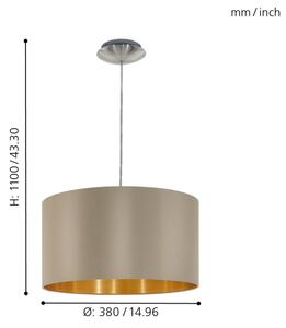 Eglo 31602 - Luster na lanku MASERLO 1xE27/60W/230V