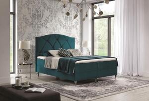 Kontinentálna posteľ 140x200 BENITA - modrozelená + topper ZADARMO