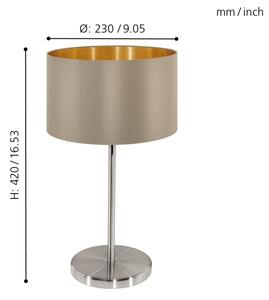 Eglo 31629 - Stolná lampa MASERLO 1xE27/60W/230V
