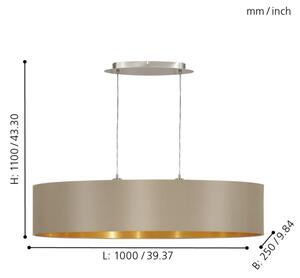 Eglo 31618 - Luster na lanku MASERLO 2xE27/60W/230V