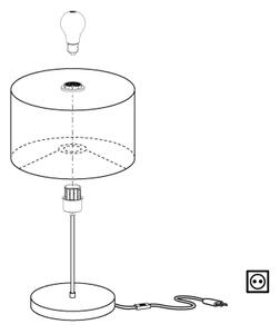 Eglo 31631 - Stolná lampa MASERLO 1xE27/60W/230V