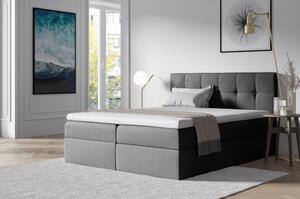 Čalúnená posteľ s úložným priestorom 120x200 RECIVIO - sivá