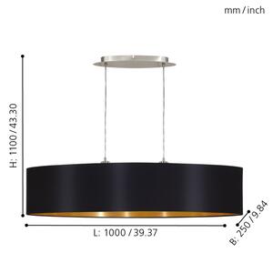 Eglo 31616 - Luster na lanku MASERLO 2xE27/60W/230V
