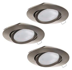 Eglo 31689 - SÚPRAVA 3x LED zapustených stropných svietidiel TEDO 3xGU10-LED/5W/230V