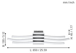 Eglo 31995 - LED stropné svietidlo RONCADE LED/26W/230V