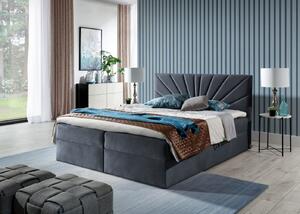 Kontinentálna posteľ 180x200 IVANA 4 - modrá + topper ZDARMA