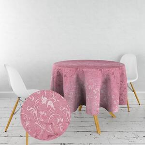 Ervi dekoračný obrus na stôl okrúhly - Sabrina ružová kvety