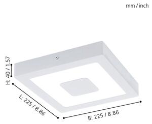 Eglo 96488 - LED Vonkajšie stropné svietidlo IPHIAS LED/16,5W/230V IP44
