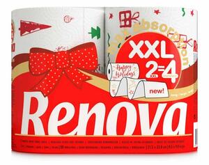 Renova Vianočné 2-vrstvové papierové kuchynské utierky, 2 role