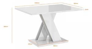 Konferenčný stôl PEPAX MINI - biely / kameň