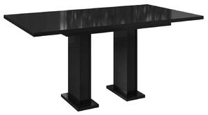 Rozkladací jedálenský stôl RAVEN - čierny lesklý