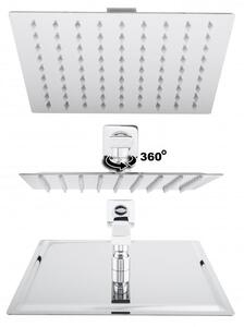 Erga Dual, podomietková sprchová súprava s dažďovou hlavicou 20x20 cm, i-BOX inštalačný systém, chrómová, ERG-YKA-BP.DUAL