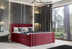 Boxspringová posteľ CELESTA - 180x200, červená + topper ZDARMA