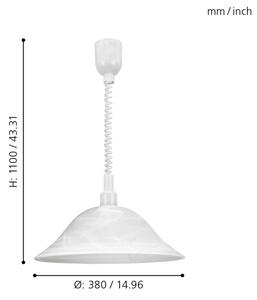 Eglo 3355 - Luster ALESSANDRA 1xE27 / 60W / 230V