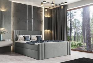 Boxspringová posteľ CELESTA - 180x200, šedá + topper ZDARMA