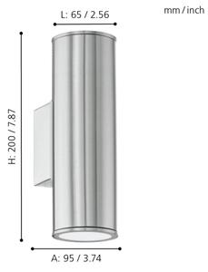 Eglo 33582 - LED RGBW Stmievateľné vonkajšie osvetlenie RIGA 2xGU10/5W/230V IP44