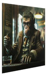 Drinking Monkey sklenený obraz viacfarebný 100x100 cm