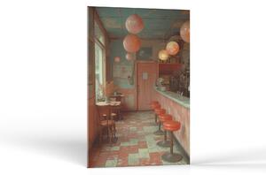 Vintage Ružový interiér kaviarne | Obrazy Vintessia Rozmery obdĺžnik: 20x30