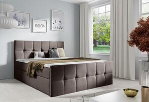 Manželská posteľ CHLOE - 160x200, hnedá + topper ZDARMA