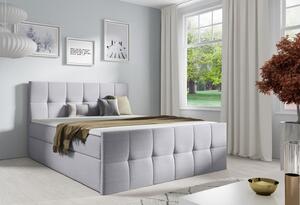 Jednolôžková posteľ CHLOE - 120x200, svetlo šedá 2 + topper ZDARMA