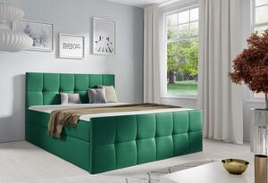 Manželská posteľ CHLOE - 180x200, zelená 1 + topper ZDARMA