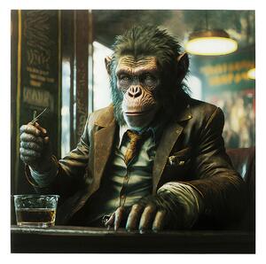 Drinking Monkey sklenený obraz viacfarebný 100x100 cm