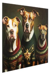 Dog Family sklenený obraz viacfarebný 110x90 cm