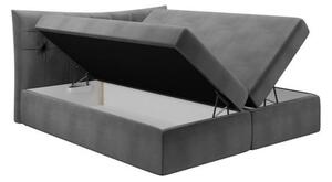 Čalúnená posteľ HILA - 180x200, čierna + topper ZDARMA