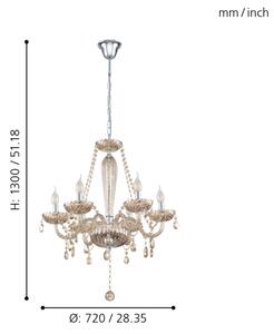Eglo 39092 - Luster BASILANO 6xE14/40W/230V