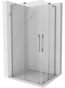 Mexen Velar L Duo, sprchový kút s posuvnými dverami 90 x 80 cm, 8mm číre sklo, chrómová, 871-090-080-02-03-01