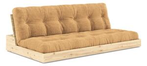 Menčestrová rozkladacia pohovka vo svetlohnedo-horčicovej farbe 196 cm Base – Karup Design