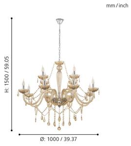 Eglo 39094 - Luster BASILANO 12xE14/40W/230V