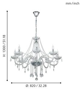 Eglo 39101 - Luster BASILANO 1 8xE14/40W/230V