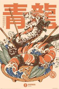 Plagát, Obraz - Ilustrata - Dragon Sushi